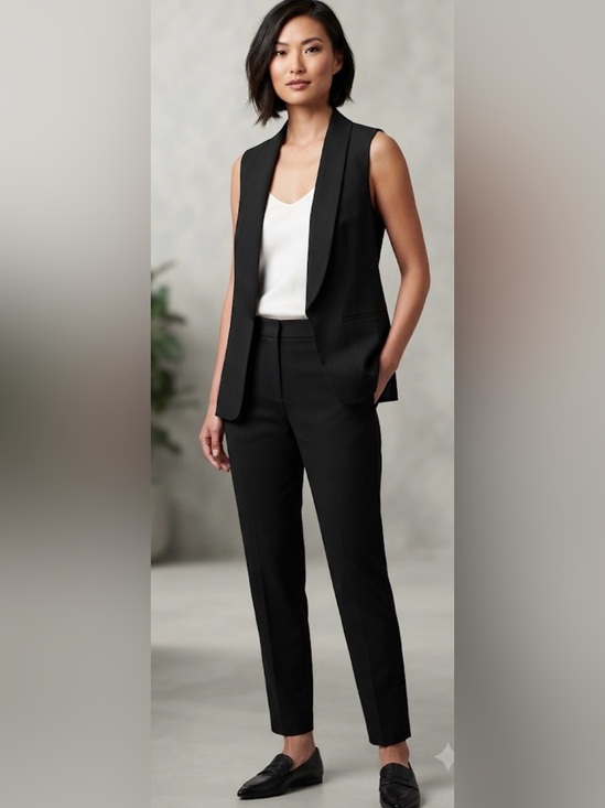 Mossimo Supply Co. Jackets & Blazers - Mossimo Black Sleeveless Blazer Vest Open Front Shawl Collar Size S/P